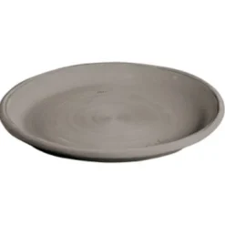 Soucoupe ronde Goicoechea terre cuite teintée gris - ø30cm