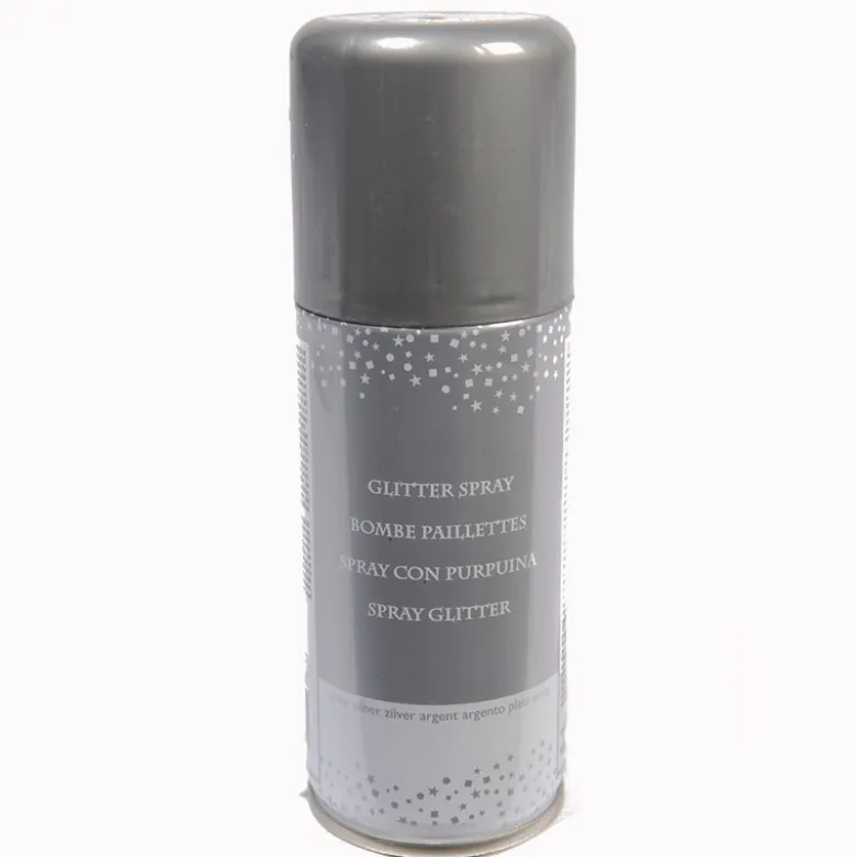 Spray bombe paillettes arg 100ml argent - DECORIS
