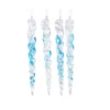 Stalactite paillettes 1.8x1.8x15cm bleu glace - DECORIS