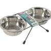 Support + 2 bols inox 350ml - ZOLUX