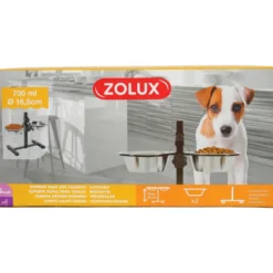 Support reglable + 2 bols - ZOLUX