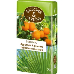 Terreau agrumes et plantes méditerranéennes 70l - SAISONS ET JARDINS