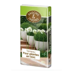 Terreau pour plantes en bac 40l - SAISONS ET JARDINS