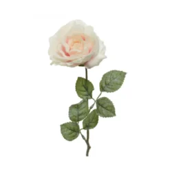 Tige rose soie paillettes 11x11x45cm rose poudré - EVERLANDS