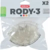 Tube coude rody gris transparent - ZOLUX